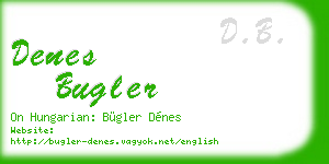 denes bugler business card